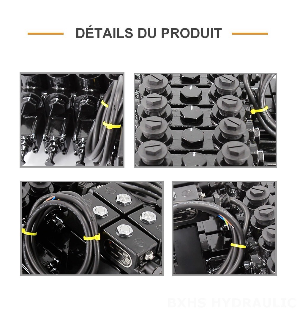 DCV150-10-NPT Manuelle et électro-hydraulique 10 distributeurs Distributeur directionnel sectionnel